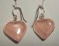 Rose Quartz Heart Earrings